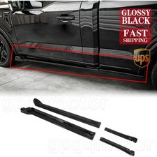 For Ford F-150 Shelby SuperSnake 21-24 MX Style Gloss Black Side Skirt Extension picture