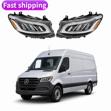 Pair Halogen To LED Headlight Assembly For 2019-2021 2022 Mercedes-Benz Sprinter picture