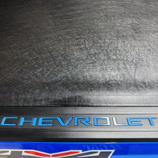 2 x SKY BLUE BED RAIL CAP COVER LETTERS FOR SILVERADO 2019+ NOT DECALS picture