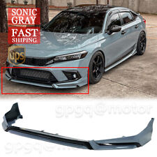 For Honda Civic Sedan Hatch 2022-24 Yofer V3 Style Sonic Gray Front Bumper Lip picture