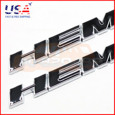 2Pcs For Charger Hemi Emblem Fender Side Letter Badge Black Chrome Sticker Decal picture