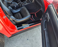 1978-1982 C3 CORVETTE DOOR SILLS GLOSS BLACK POWDERCOAT 2PC picture