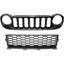 2PC New Black Front Bumper Grille Grill For Jeep Renegade 2015 16 2017 2018 2019 picture