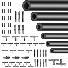 5Ft 6Pcs For Dodge Silicone Vacuum Tubing Hose line Kit Black + 64Pcs Connectors picture