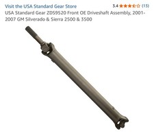 USA Standard Gear ZDS9520 DriveShaft 2001-2007 GM Silverado & Sierra 2500 & 3500 picture