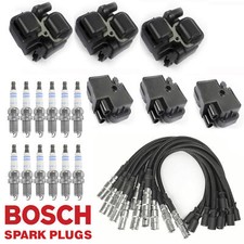 For C CLK ML Bosch Platinum Spark Plug, MotorKing Ignition Coil UF359, Plug Wire picture