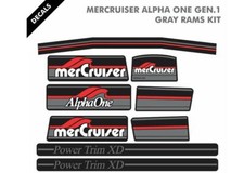 MERCRUISER THE MOST COMPLETE ALPHA ONE GEN ONE W/RED RAMS STICKER SET picture