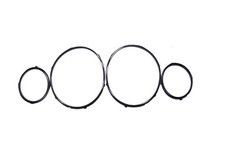 Bentley Mulsanne black headlight rings 4pcs #2573 picture