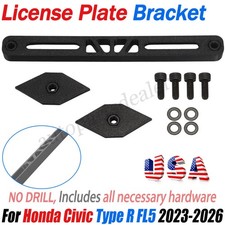 For Honda Civic Type R FL5 23-26 NO DRILL License Plate Bracket Mount w/Hardware picture
