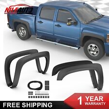 4X black Fender Wheel Flares For 07-13 Chevy Silverado 1500 2500HD/3500HD New picture