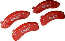 MGP 34015SGMCRD Red Front Rear Caliper Covers for 2015-2020 GMC Yukon picture