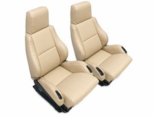 for 1984-93 CHEVY CORVETTE C4 SPORT TYPE5 CUSTOM FIT PAIR SEAT COVERS BEIGE picture