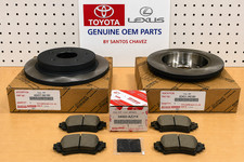 18-2025 Toyota/Lexus X2 REAR BRAKE ROTORS & TCMC Brake PADS Set GENUINE OEM PART picture