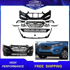 Complete Front Bumper Kit W/ Grille & Fog Light For 2016-2018 Hyundai Tucson picture