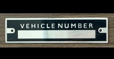 Custom Stainless Steel Vehicle Number Tag Plate 1” x 4” # Custom Stamped picture