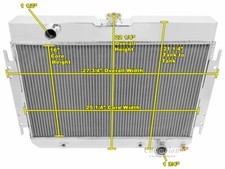 1964-1967 Chevy El Camino All Alum 4 Row Core KR Champion Radiator picture