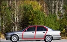 For BMW E34 5 SERIES 4 Doors Weatherstrip Rubber Seal 4 pcs picture