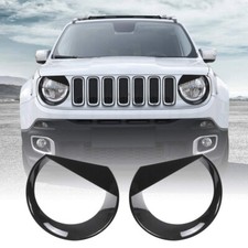 Front Light Bezels Headlight Lamp Trim Cover For Jeep Renegade 15-18 Accessories picture