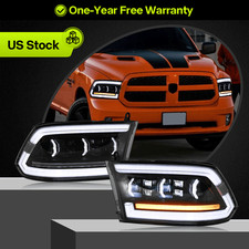 Pair LED Headlights For 2009-2018 Dodge RAM 1500 RAM 2500 RAM 3500 Front Lamps picture