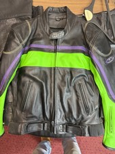 Vintage HJC Cirotech Leather Motorcycle Riding Jacket picture