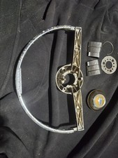 1949 1950 Deluxe Steering Wheel Horn Ring Cap Original Car 49 50 Pitted Parts picture