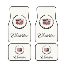 4 Piece Cadillac Car Front & Rear Floor Mat Set Non-Slip Carpet Mats picture
