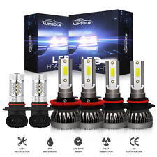 For 2015-16-17-18 Ford F-150 6500K LED Headlight High Low Beam + Fog Light Bulbs picture