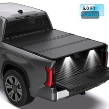 Tri-Fold 5ft Hard Tonneau Cover For 2020-2026 Jeep Gladiator Jt Bed Cover W/ LED picture