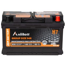 Car Battery Start Stop AGM Group 94R Size H7 12V 80Ah 850CCA 140RC Rechargeable picture