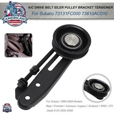 For 1995-2009 Subaru A/C Drive Belt Idler Pulley Bracket Tensioner with Bolts picture