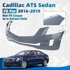 For 2015-2019 Cadillac ATS Sedan Primed Front Bumper Cover W/O Sensor Hole picture