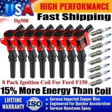 8X Ignition Coil Pack and Iridium Spark Plug For Ford F-150 4.6/5.4L DG508 SP479 picture