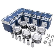 6X MAHLE Pistons & Rings Set 84mm For BMW E82 E90 E60 135i 335i 535i 740i N54B30 picture