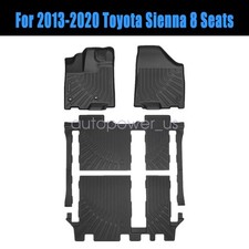 For 2013-2020 Toyota Sienna 8 Seats TPE Floor Mats Liners 3D Model Front & Rear picture