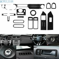 22Pcs Full set of real carbon fibre interior trim covers for Ford Mustang 09-14 picture