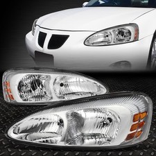 FOR 04-08 PONTIAC GRAND PRIX CHROME HOUSING AMBER CORNER HEADLIGHT HEAD LAMPS picture