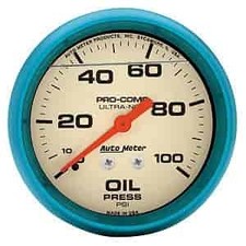 Auto Meter Ultra-Nite Oil Pressure Gauge Liquid Filled picture
