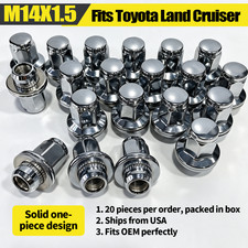 M14x1.5 OEM Chrome Wheel Lug Nuts For Toyota Tacoma Tundra 4Runner Lexus LX picture