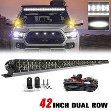 Roof 42'' Dual Row LED Light Bar Spot Flood + Wiring For Toyota Tacoma 1995-2004 picture