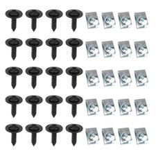 20pcs Fender Liner Screws & 20 U-Nuts Kit, OEM 90114-SE0-000 & 90308-SB2-013 picture