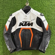 New KTM Racing Motorcycle Leather Jacket Men Vintage Biker Genuine Cowhide picture