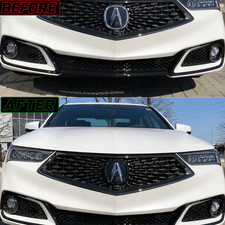 CRHOME DELETE BLACKOUT OVERLAY VYNIL 2018-2020 ACURA TLX GRILLE EMBLEM RING picture