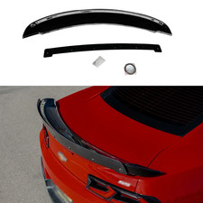 Rear Wing Spoiler Fits For 2014-15 Chevrolet Camaro ZL1 Wickerbill Glossy Black picture