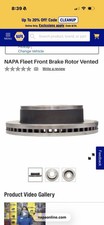 NAPA Fleet Front Brake Rotor Vented for Chevy/GMC Trucks Pair New Sealed Box picture