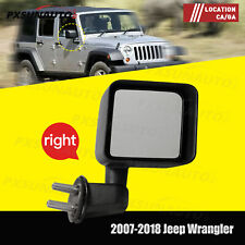 For 2007-2018 Jeep Wrangler JK Side View Door Mirror Textured Black Right RH picture