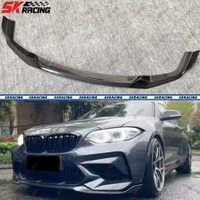 Glossy FRP/Forged Carbon/Carbon Fiber Front Bumper Lip Fits BMW M2 F87 2016-2021 picture