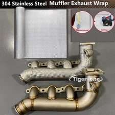 Embossed 304stainless steel Heat Barrier for Muffler Exhaust Wrap Firewall Sheet picture