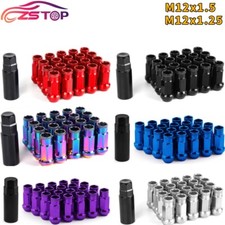 Open End M12 x 1.5mm M12 x 1.25mm 20PCS Forged Steel Racing Wheel Lug Nuts 47mm picture