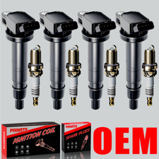Brand 4X OEM Ignition Coil & 4X Iridium Spark Plugs For Toyota Tacoma 2.7L UF495 picture