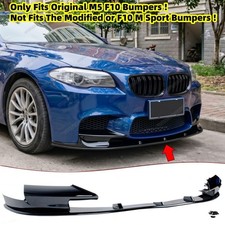 Gloss Black Front Bumper Lip Splitter Fit For BMW M5 F10 2012-2016 (Original M5) picture